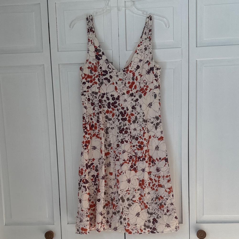 Patagonia Floral Sleeveless Faux Wrap Beachy Dress Sz 10 - Picture 4 of 5